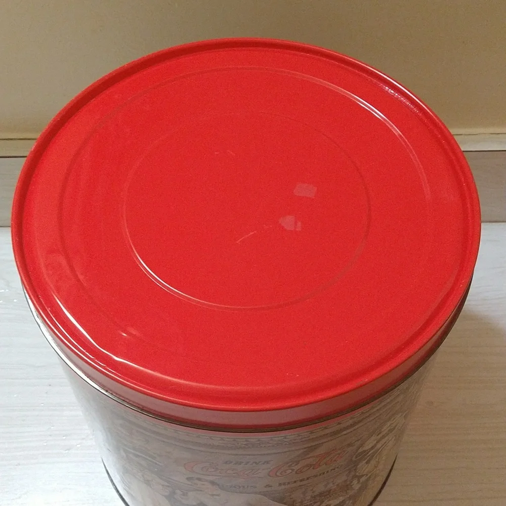 Vintage 1992 Coca-Cola Tin Can Storage Container - Picture 2 of 5